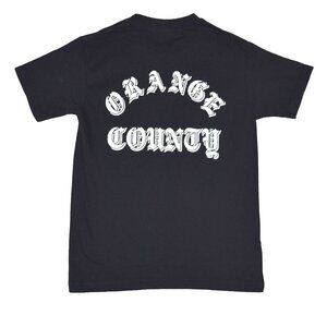 Orange County California Oldskool Lettering Black T Shirt Size Small